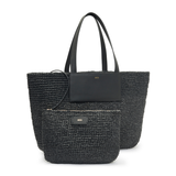 Yeni AIKA Myra Rafya Çanta ve Clutch Siyah