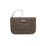 Yeni AIKA Myra Rafya Çanta ve Clutch Kahverengi