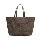Yeni AIKA Myra Rafya Çanta ve Clutch Kahverengi
