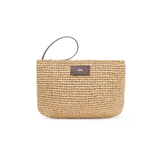 Yeni AIKA Myra Rafya Çanta ve Clutch Bordo Bej