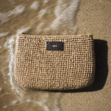 Yeni AIKA Myra Rafya Çanta ve Clutch Bordo Bej